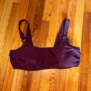 Abercrombie & Fitch burgundy bralette bikini top XL